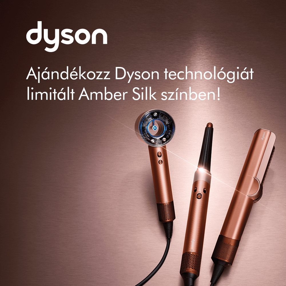 Dyson hajápolási termékek limitált Amber Silk színben